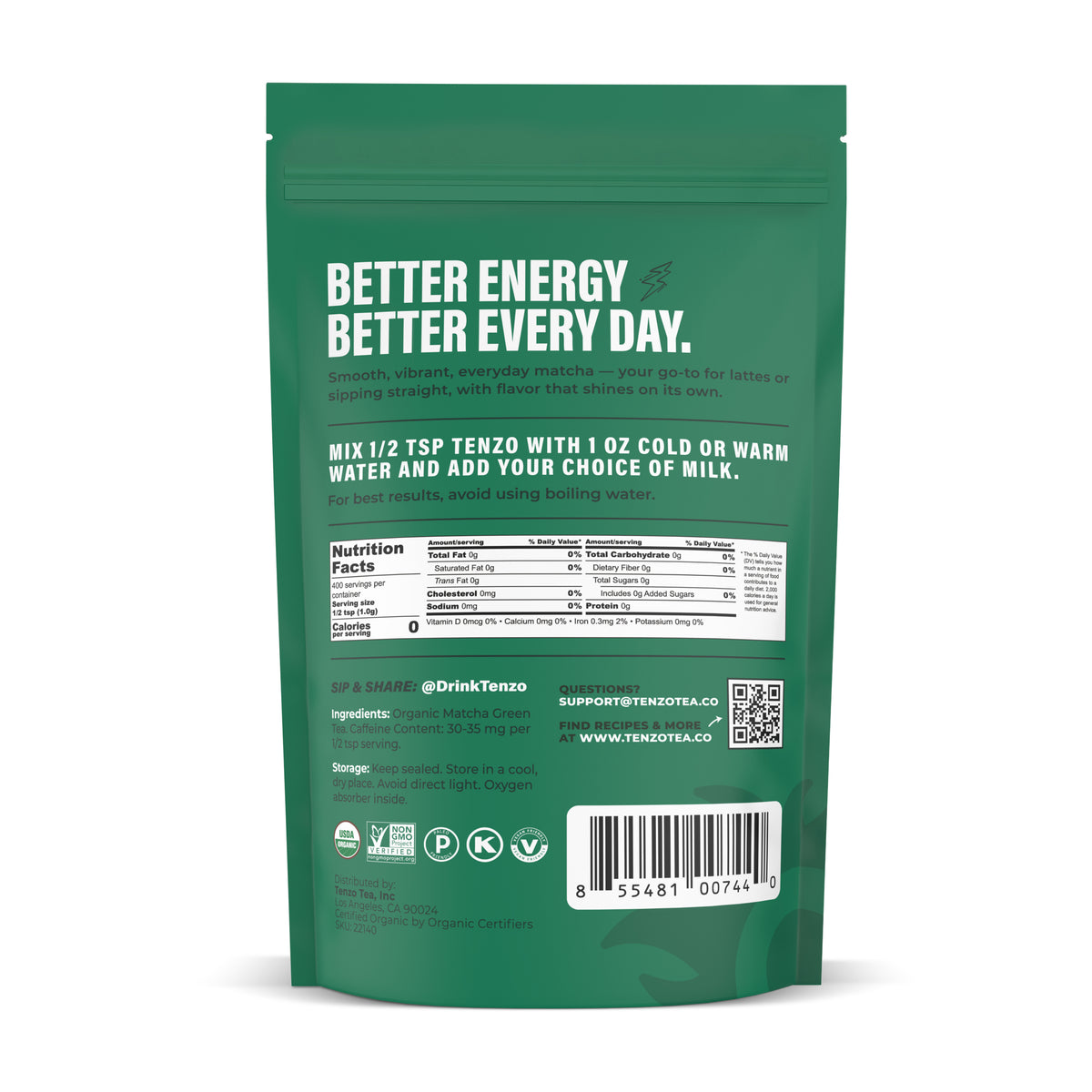 Tenzo Tea® Organic Ceremonial Original Blend Matcha - 400g – Tenzo ...
